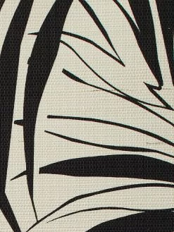 'Majesty Palm' Grasscloth Wallpaper By Wallshoppe - Black -Wall Decoration Store Wallshoppe Grasscloth Majesty Palm Wallpaper Black Detail
