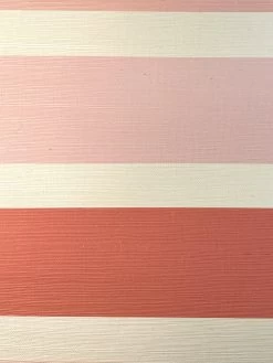 'Ombre Stripe' Grasscloth Wallpaper By Barbie™ - Peach -Wall Decoration Store Wallshoppe Grasscloth Ombre Stripe by Barbie Peach Detail
