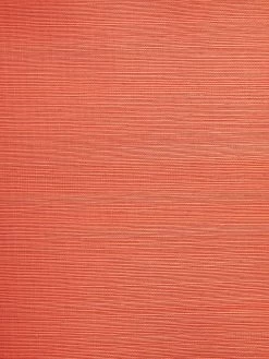 'Solid Grasscloth Wallpaper By Wallshoppe - Persimmon
