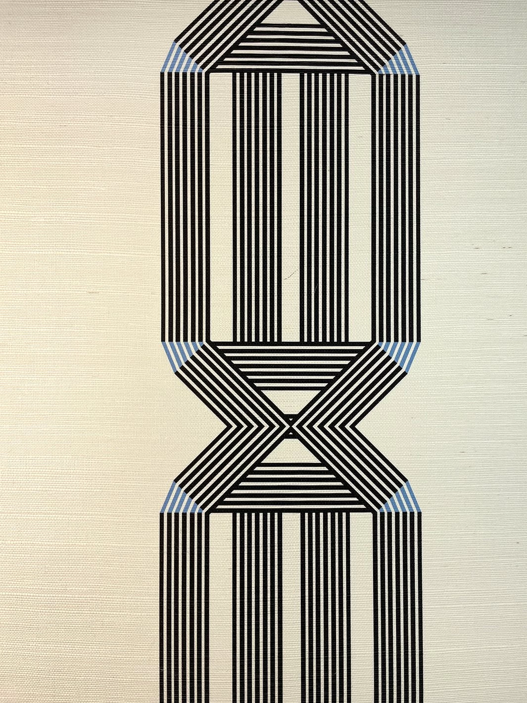 'Roman Holiday Key' Grasscloth Wallpaper By Barbie™ - Black 4 'Roman Holiday Key' Grasscloth Wallpaper By Barbie™ - Black - Image 2