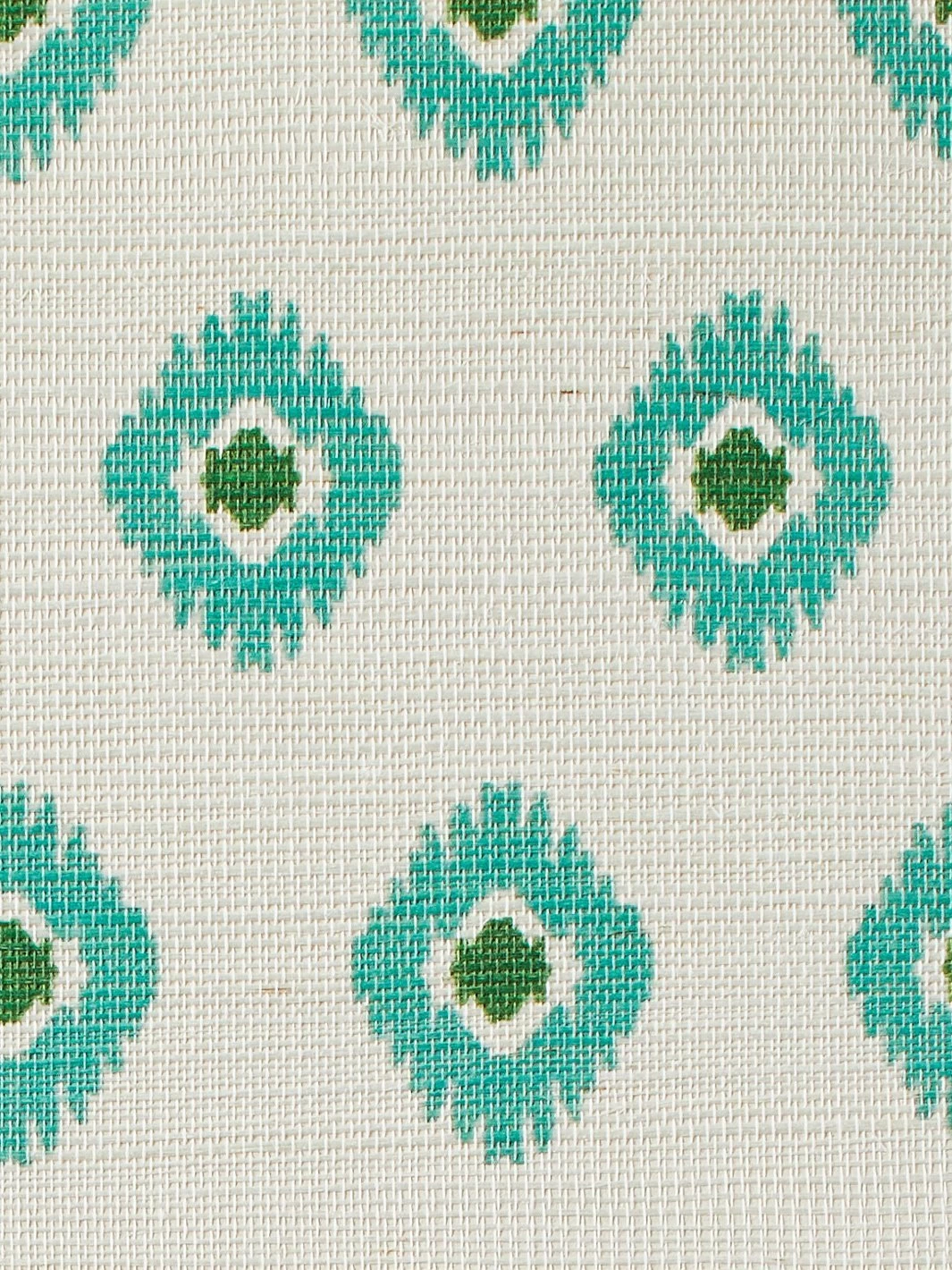 'Tangier Medallion' Grasscloth Wallpaper By Wallshoppe - Green 5 'Tangier Medallion' Grasscloth Wallpaper By Wallshoppe - Green - Image 3