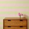'Wide Stripe Two Color' Grasscloth Wallpaper By Wallshoppe - Acid Pink
