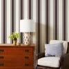 'Yorkshire Stripe' Grasscloth Wallpaper By Wallshoppe - Chocolate -Wall Decoration Store Wallshoppe Grasscloth Yorkshire Stripe Wallpaper Chocolate RS