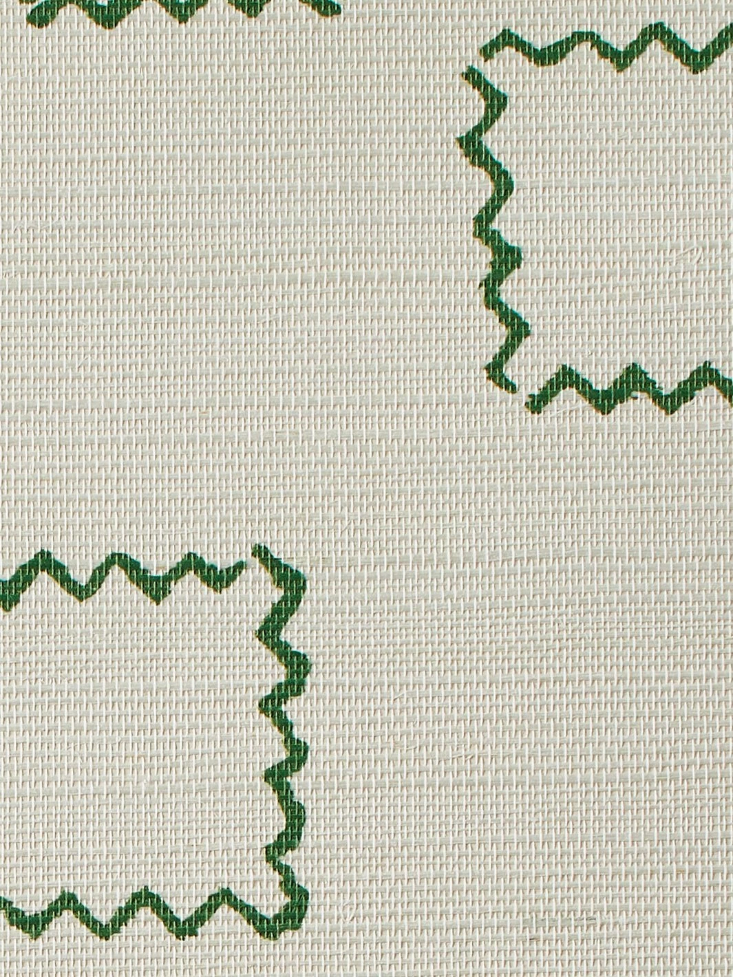 'Zag Square' Grasscloth Wallpaper By Nathan Turner - Green - Image 3