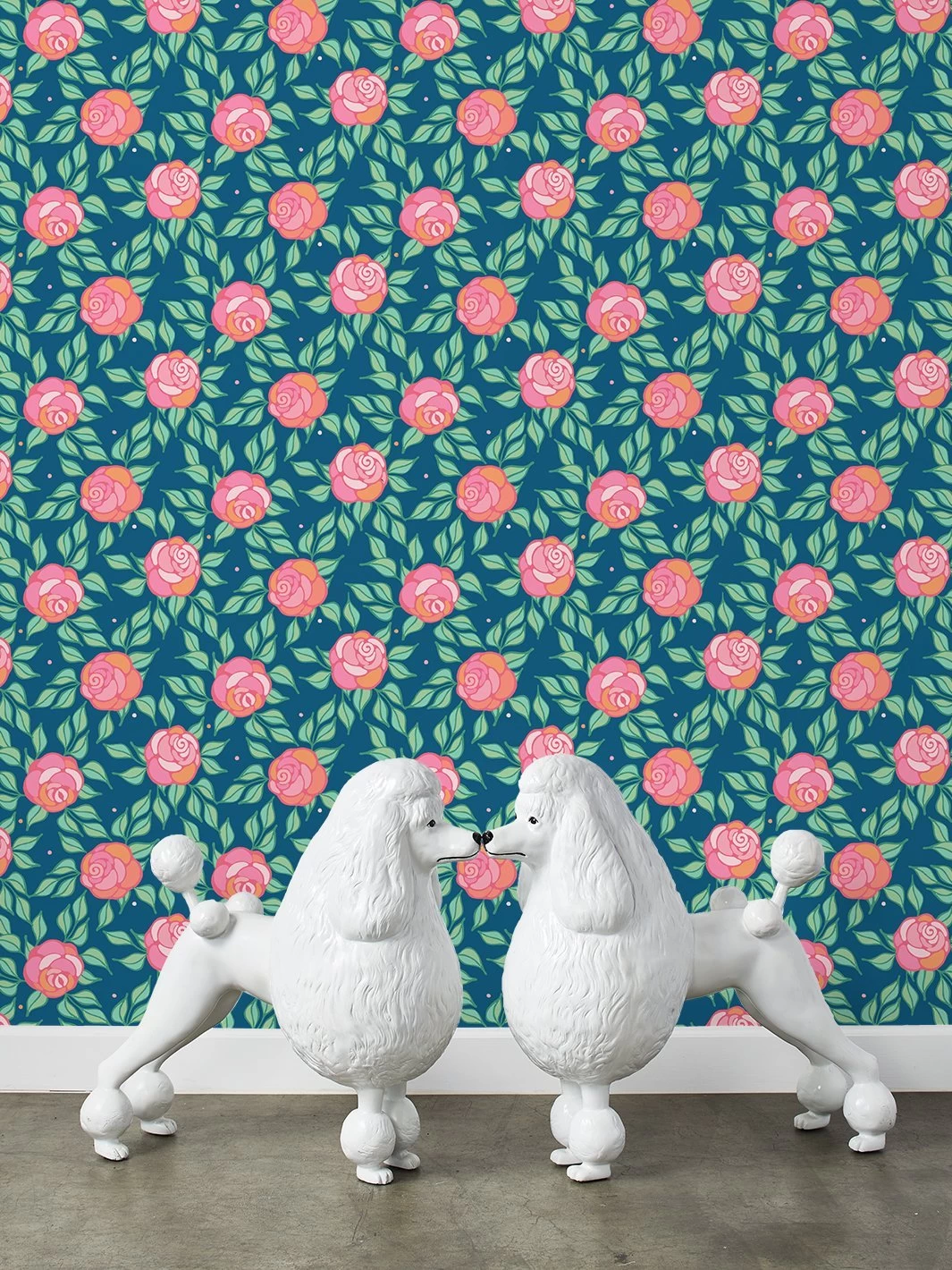 'Groovy Floral' Wallpaper By Barbie™ - Cadet Blue - Image 2
