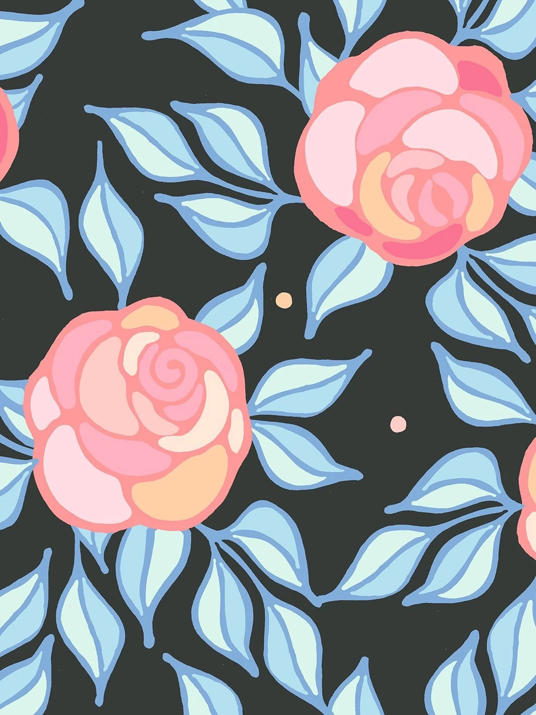 'Groovy Floral' Wallpaper By Barbie™ - Charcoal 5 'Groovy Floral' Wallpaper By Barbie™ - Charcoal - Image 3
