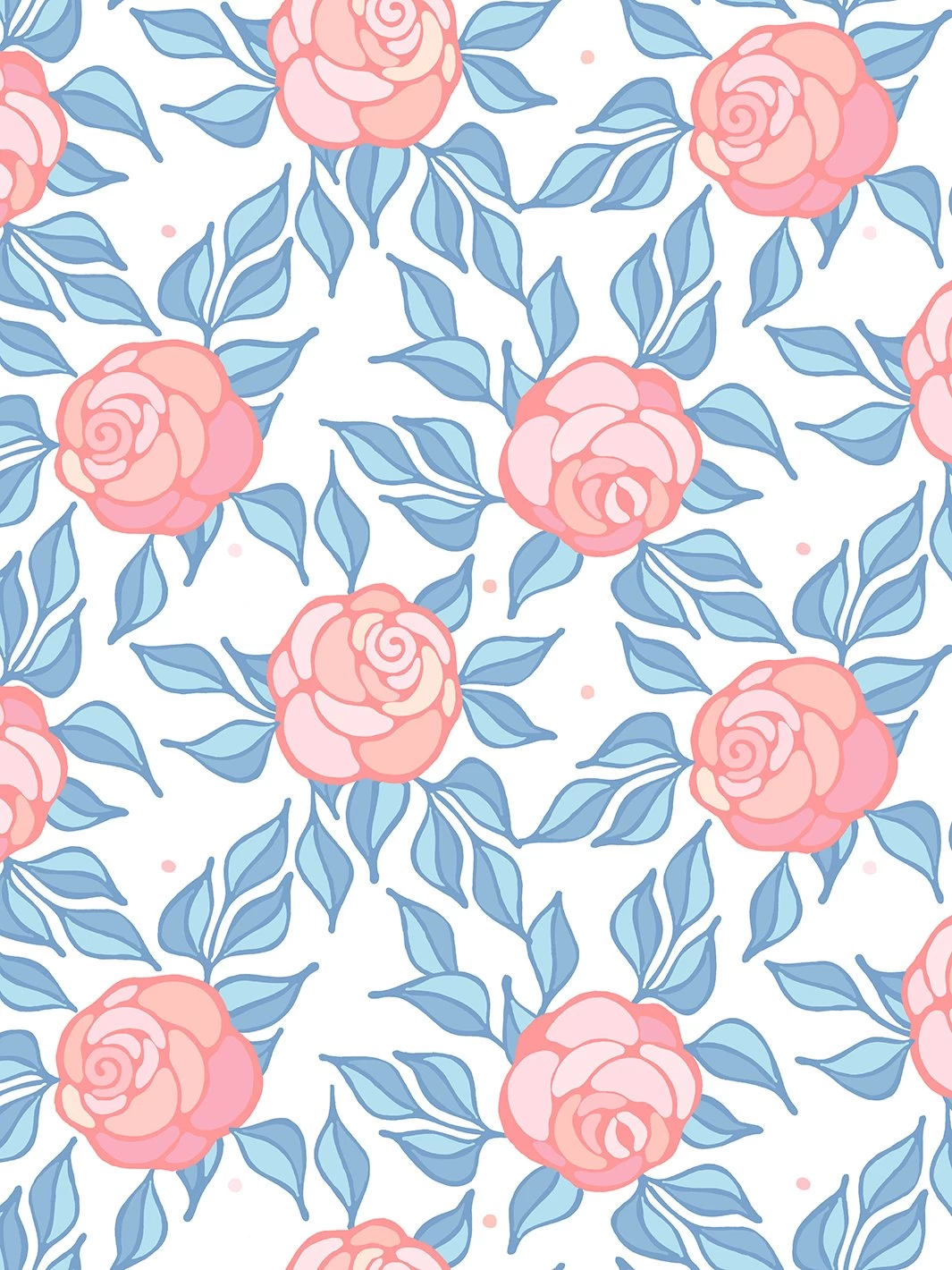 'Groovy Floral' Wallpaper By Barbie™ - Pale Blue