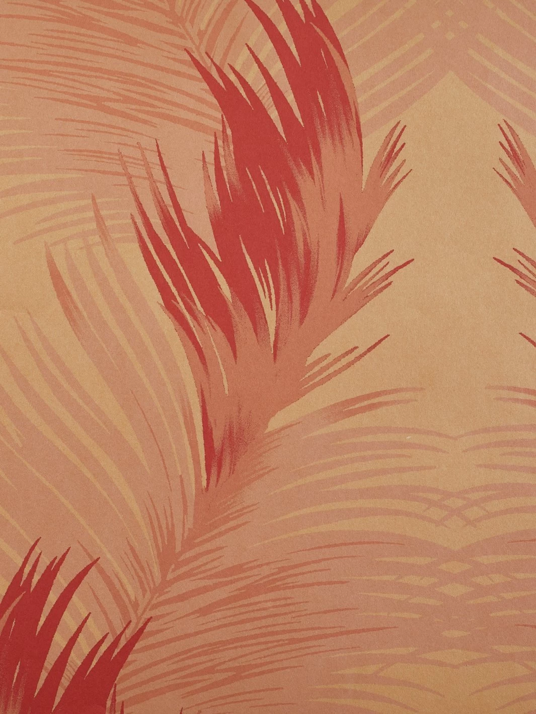 'Belafonte Palm' Kraft Wallpaper By Nathan Turner - Red 4 'Belafonte Palm' Kraft Wallpaper By Nathan Turner - Red - Image 2