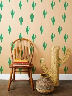 'Cactus' Kraft Wallpaper By Tea Collection