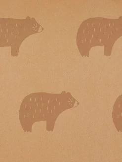 'Chubby Bear' Kraft Wallpaper By Tea Collection - Taupe -Wall Decoration Store Wallshoppe Kraft Chubby Bear Taupe Detail e6e0c77e a266 4db4 84e1 dd0aa63c380e