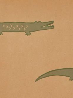 'Crocodile' Kraft Wallpaper By Tea Collection -Wall Decoration Store Wallshoppe Kraft Crocodile by Tea Collection Detail 2a2c8cc7 c1a0 4df0 8f33 a430ad0444f5