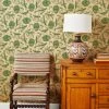 'Eleanor Rigby' Kraft' Wallpaper By Wallshoppe - Green