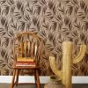 'Majesty Palm' Kraft' Wallpaper By Wallshoppe - Chocolate -Wall Decoration Store Wallshoppe Kraft Majesty Palm Chocolate RS 697fdb52 5e39 4967 92fa 24eb9830dfe4