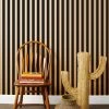 'Ojai Stripe' Kraft' Wallpaper By Wallshoppe - Black -Wall Decoration Store Wallshoppe Kraft Ojai Stripe Black RS a5054c51 113f 48cf b49f 2ff3741ee175