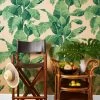 'Pacifico Palm' Kraft Wallpaper By Nathan Turner - Green -Wall Decoration Store Wallshoppe Kraft Pacifico Palm Green RS 25779b93 7354 4336 a3ba 276dee37d513