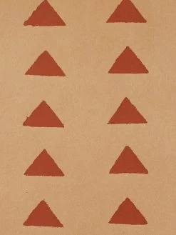 'Triangles' Kraft Wallpaper By Nathan Turner - Terracotta 7 'Triangles' Kraft Wallpaper By Nathan Turner - Terracotta -Wall Decoration Store Wallshoppe Kraft Triangles by Nathan Turner Terracota Detail