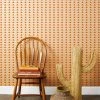 'Triangles' Kraft Wallpaper By Nathan Turner - Terracotta -Wall Decoration Store Wallshoppe Kraft Triangles by Nathan Turner Terracota RS