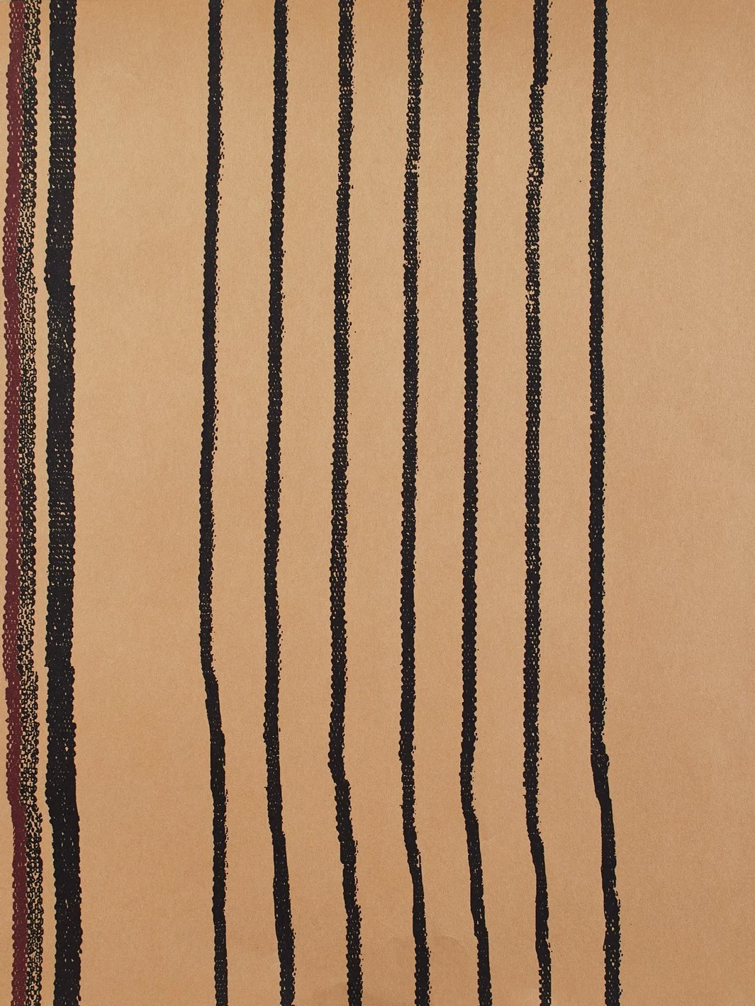 'Two Tone Stripe' Kraft Wallpaper By Nathan Turner - Black Burgundy - Image 2