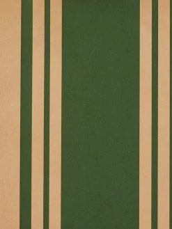 'Yorkshire Stripe' Kraft' Wallpaper By Wallshoppe - Green -Wall Decoration Store Wallshoppe Kraft Yorkshire Stripe Green Detail