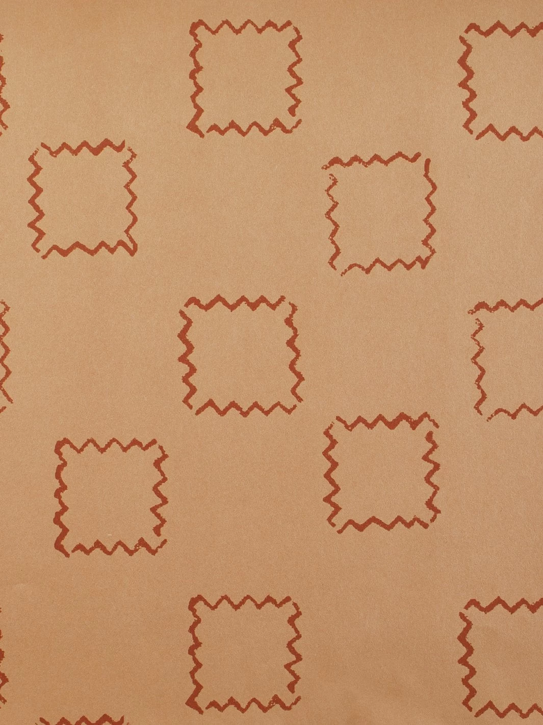 'Zag Squares' Kraft Wallpaper By Nathan Turner - Terracotta 4 'Zag Squares' Kraft Wallpaper By Nathan Turner - Terracotta - Image 2