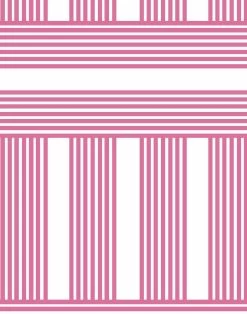 'Roman Holiday Grid' Wallpaper By Barbie™ - Berry -Wall Decoration Store Wallshoppe Roman Holiday Grid Wallpaper by Barbie Detail Berry