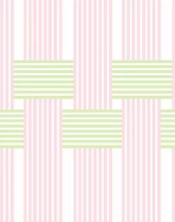 'Roman Holiday Woven' Wallpaper By Barbie™ - Pink Green -Wall Decoration Store Wallshoppe Roman Holiday Woven Wallpaper by Barbie Detail Pink Green