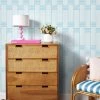 'Roman Holiday Woven' Wallpaper By Barbie™ - Pale Blue