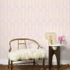 'Roman Holiday Woven' Wallpaper By Barbie™ - Peach