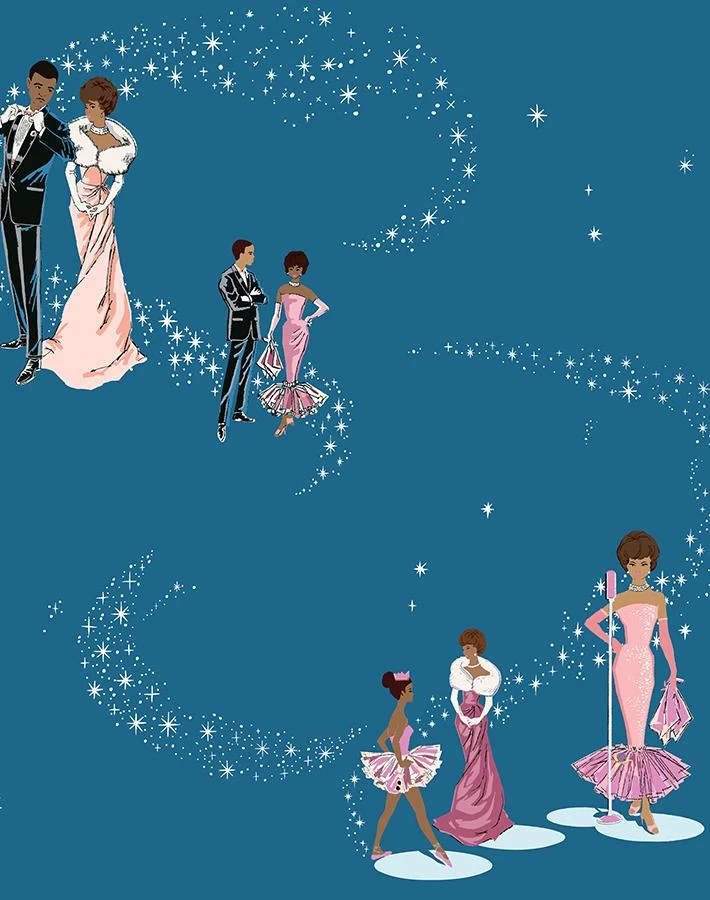 'Starlight Christie™' Wallpaper By Barbie™ - Cadet Blue 3 'Starlight Christie™' Wallpaper By Barbie™ - Cadet Blue