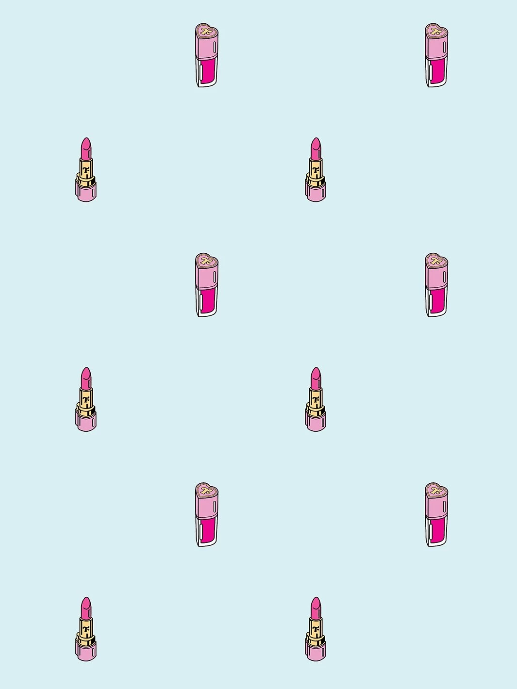 'Trixie Cosmetics' Wallpaper By Trixie Mattel - Pale Blue 3 'Trixie Cosmetics' Wallpaper By Trixie Mattel - Pale Blue