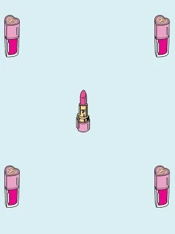 'Trixie Cosmetics' Wallpaper By Trixie Mattel - Pale Blue 8 'Trixie Cosmetics' Wallpaper By Trixie Mattel - Pale Blue -Wall Decoration Store Wallshoppe Trixie Cosmetics Wallpaper Detail Pale Blue 1