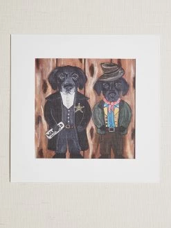 'Wanted: Wally The Kid' By Carly Beck Art Print -Wall Decoration Store Wally the Kid by CAB Grasscloth Portrait Design