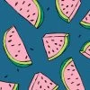 'Watermelon' Wallpaper By Tea Collection - Cadet Blue