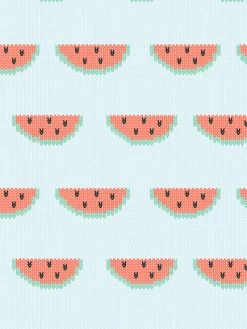 'Watermelon Knit' Wallpaper By Tea Collection - Pale Blue -Wall Decoration Store Watermelon Knit by Tea Collection Pale Blue Detail