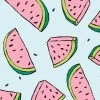 'Watermelon' Wallpaper By Tea Collection - Pale Blue 2 'Watermelon' Wallpaper By Tea Collection - Pale Blue -Wall Decoration Store Watermelon Pale Blue design