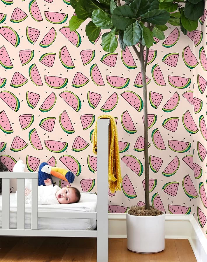 'Watermelon' Wallpaper By Tea Collection - Peach 4 'Watermelon' Wallpaper By Tea Collection - Peach - Image 2