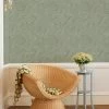 'Waves Two Tone' Wallpaper By Lingua Franca - Moss -Wall Decoration Store Waves Two Tone Wallpaper Lingua Franca Moss RS
