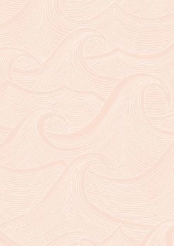 'Waves Two Tone' Wallpaper By Lingua Franca - Peachy -Wall Decoration Store Waves Two Tone Wallpaper Lingua Franca Peachy Detail