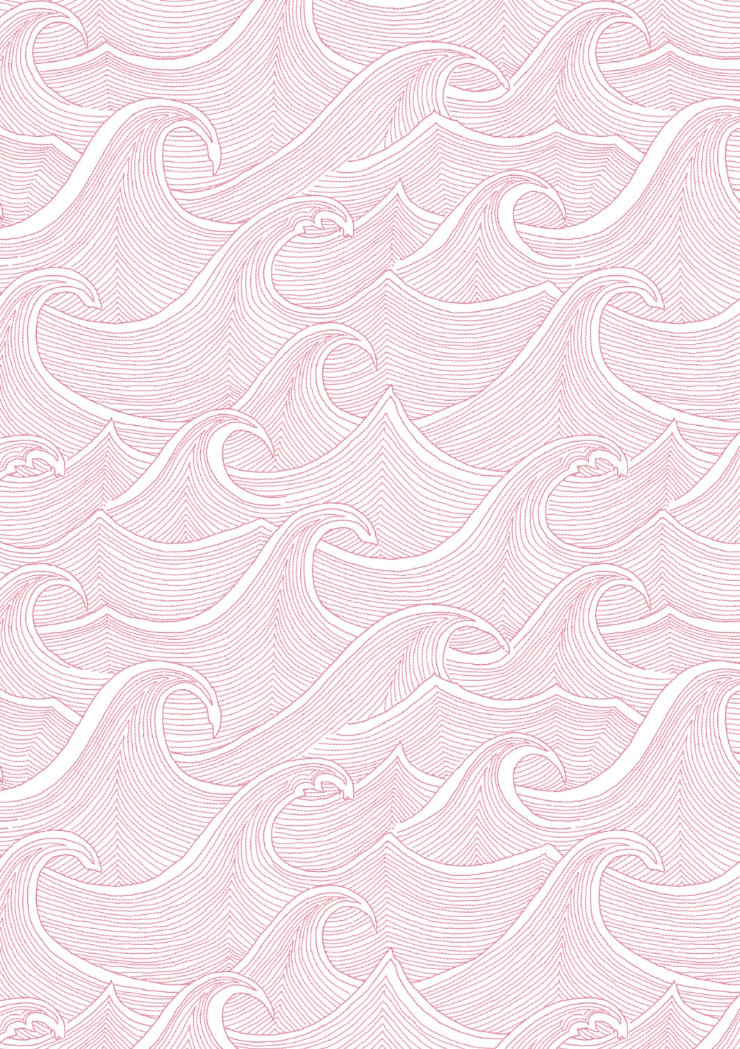 'Waves' Wallpaper By Lingua Franca - Pink 4 'Waves' Wallpaper By Lingua Franca - Pink - Image 2