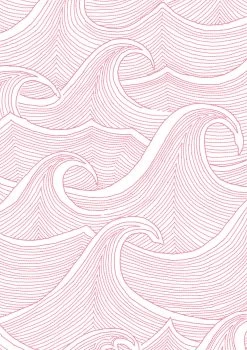 'Waves' Wallpaper By Lingua Franca - Pink 7 'Waves' Wallpaper By Lingua Franca - Pink -Wall Decoration Store Waves Wallpaper Lingua Franca Pink Detail