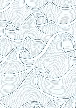 'Waves' Wallpaper By Lingua Franca - White 7 'Waves' Wallpaper By Lingua Franca - White -Wall Decoration Store Waves Wallpaper Lingua Franca White Detail