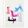 'Yoga Dogs' Framed Art By Tea Collection -Wall Decoration Store Yoga Dogs by Nathan Turner