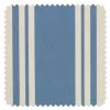 'Fabric By The Yard - Yorkshire Stripe - Cornflower On Organic Twill