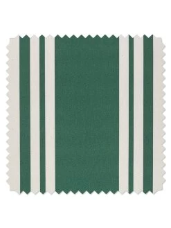 'Fabric By The Yard - Yorkshire Stripe - Green On Organic Twill