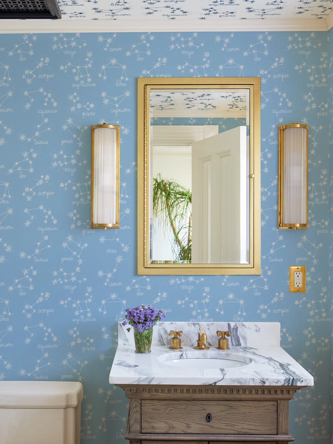 'Zodiac' Wallpaper By Lingua Franca- Blue 3 'Zodiac' Wallpaper By Lingua Franca- Blue