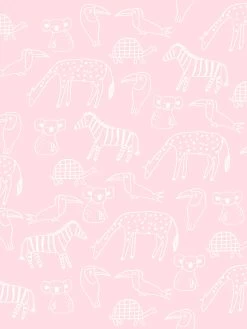'Zoo Party' Wallpaper By Tea Collection - Ballet Slipper