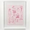 'Barbie™ Blueprint Pink Framed Art