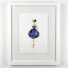 'Barbie™ Vintage Blue Crinoline Dress Framed Art