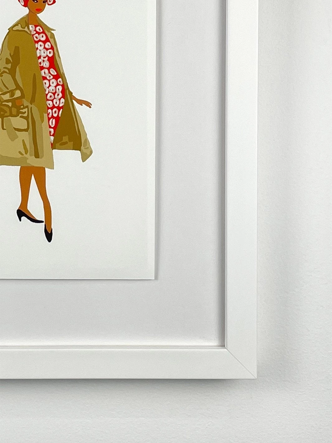'Barbie™ Vintage Red Dress Framed Art 4 'Barbie™ Vintage Red Dress Framed Art - Image 2