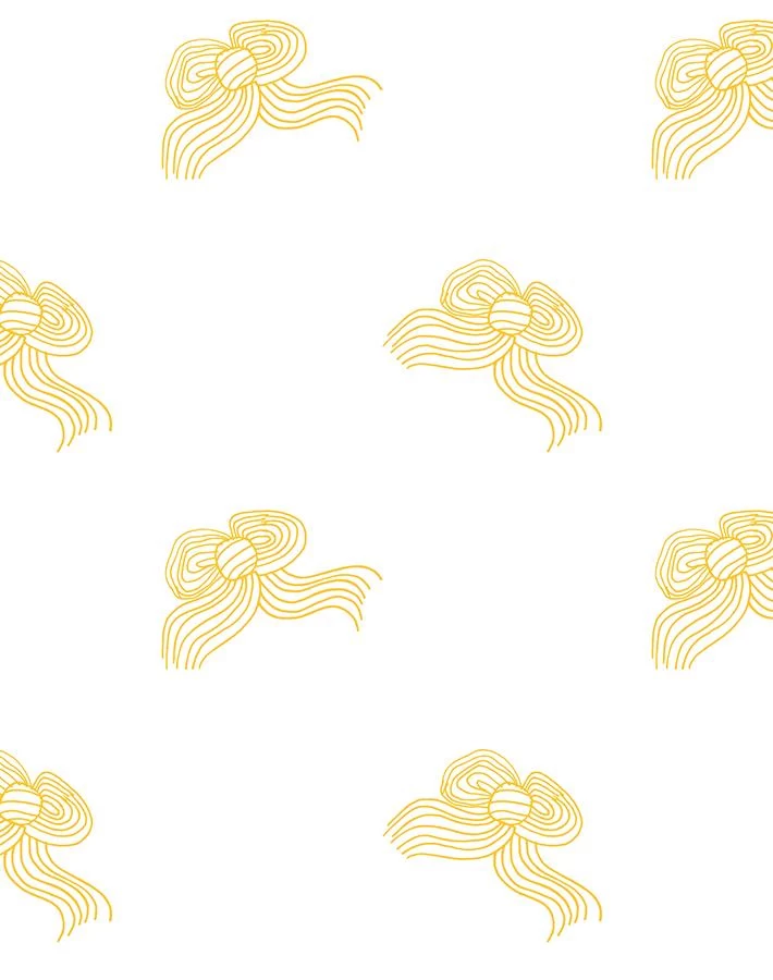 'Bows' Wallpaper By Clare V. - Marigold 3 'Bows' Wallpaper By Clare V. - Marigold